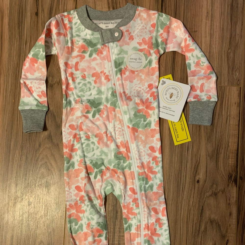 Burt’s Bees footie pjs - 18m